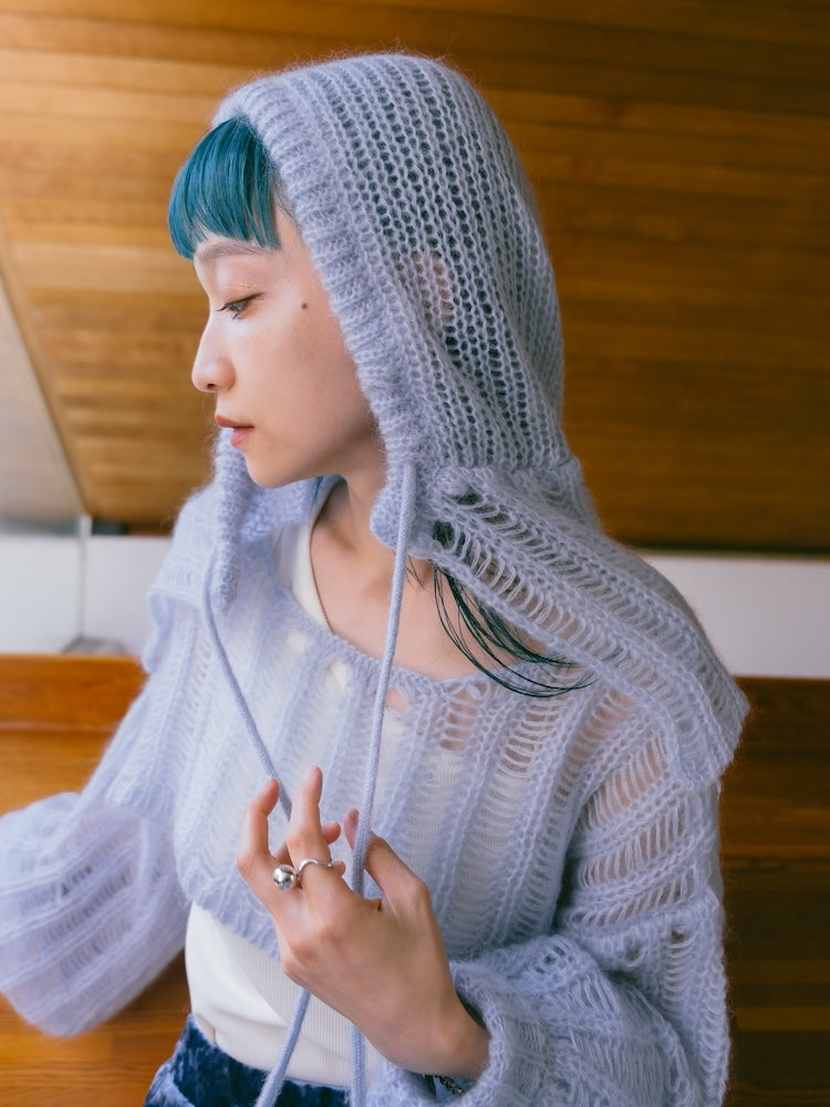 【WEB限定】Kid Mohair Knit Hoodie