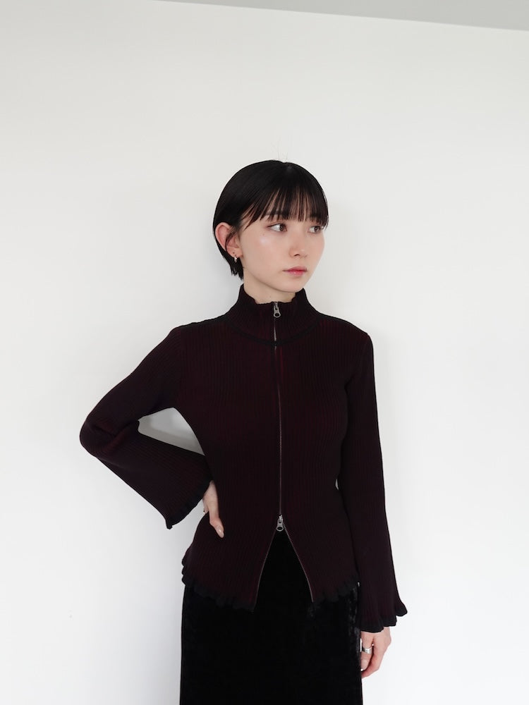 トップス Ellacantaria Bicolor Zip Knit Cardigan Bicolor Zip Knit Cardigan – MARTE