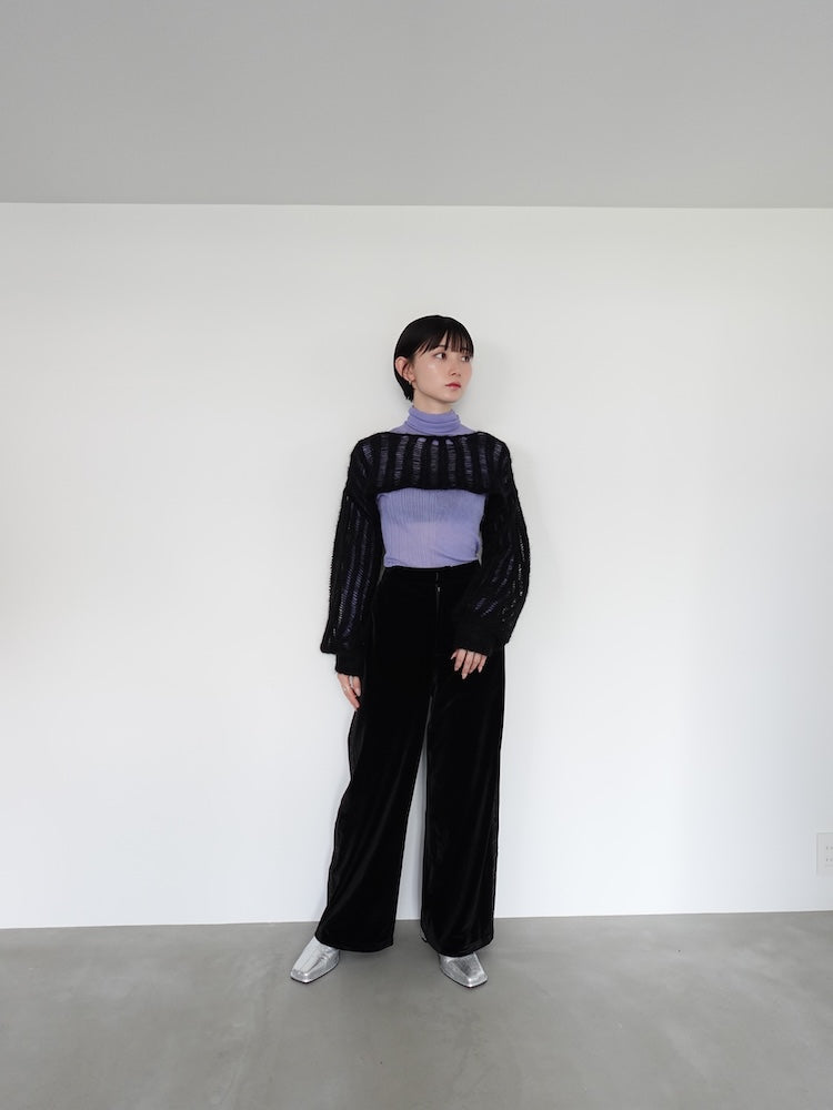 Kid Mohair Cropped Knit Pullover｜ショート丈モヘアニット – MARTE
