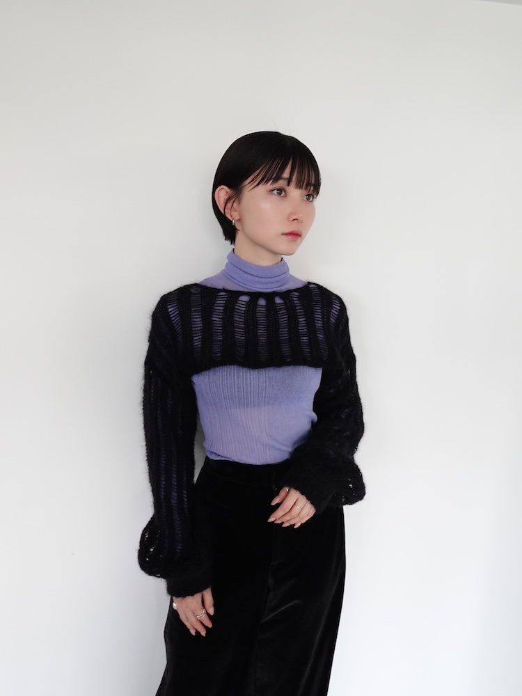 Kid Mohair Cropped Knit Pullover｜ショート丈モヘアニット – MARTE