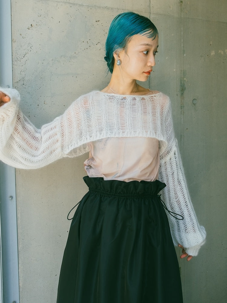 Kid Mohair Cropped Knit Pullover｜ショート丈モヘアニット – MARTE