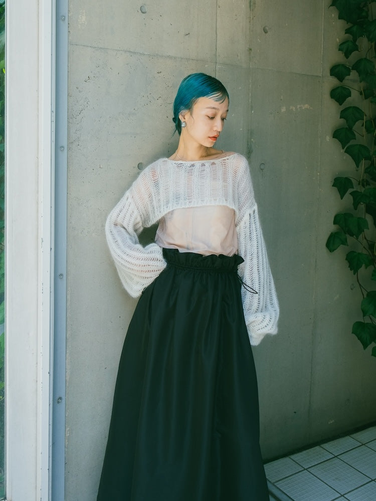 Kid Mohair Cropped Knit Pullover｜ショート丈モヘアニット – MARTE