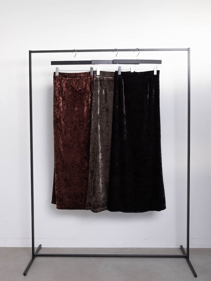 【EXB】Crash Velour Long Skirt