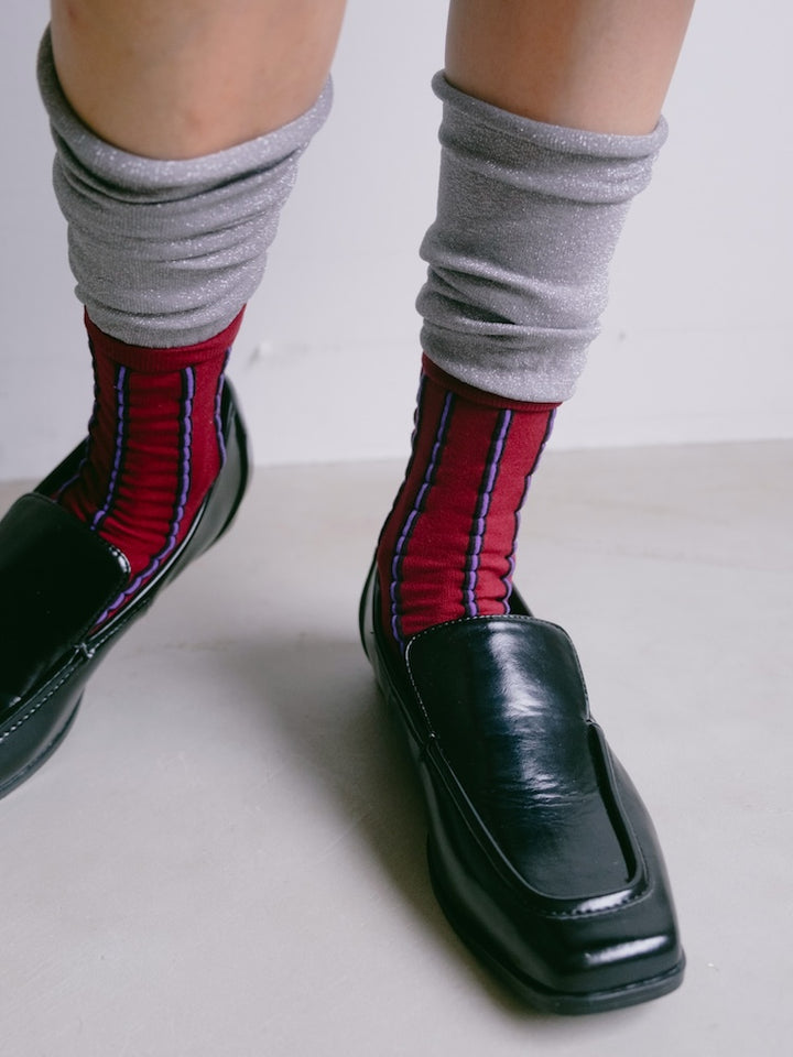 カラー：SILVER×BORDEAUX