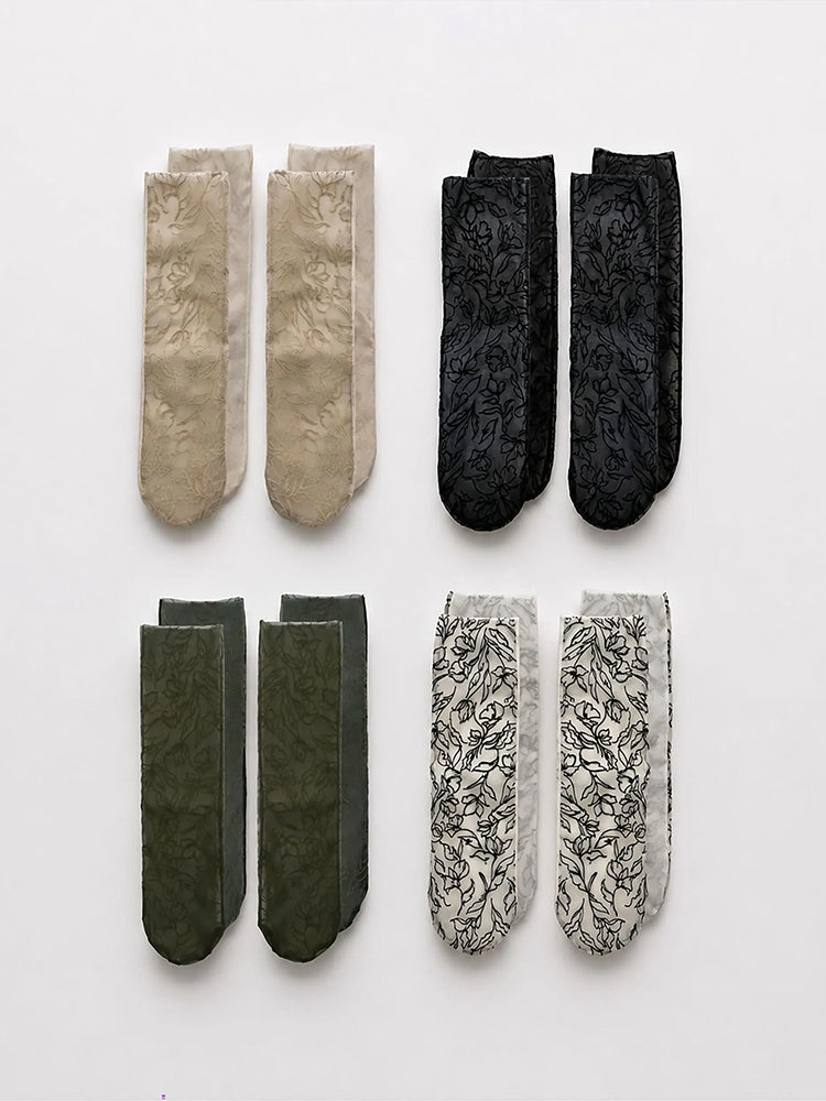 FLOWER FLOCKY TULLE SOCKS