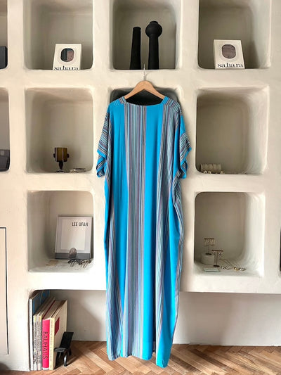 China Button Kaftan Dress