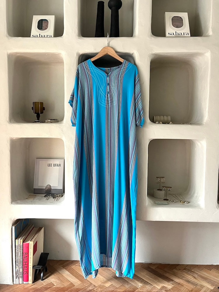 China Button Kaftan Dress