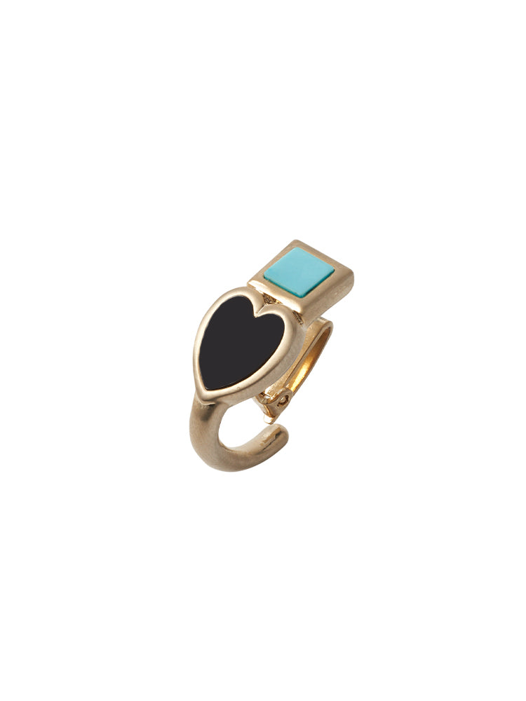 カラー：Gold × Turquoise × Onyx (Blue × Black) ※イヤリングの写真を掲載しておりますがこちらはピアスタイプの商品詳細ページになります
