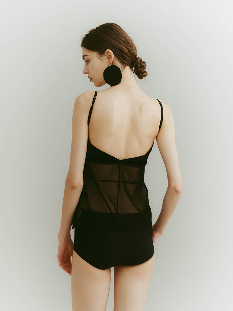 Quiet Sheer Cami｜シアー×ベロアキャミソール – MARTE