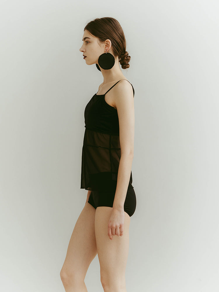 Quiet Sheer Cami｜シアー×ベロアキャミソール – MARTE