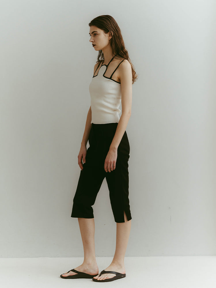 marte Quiet Capri Pants カプリパンツ バイカーパンツ 黒 Quiet Capri Pants｜ストレッチカプリパンツ – MARTE