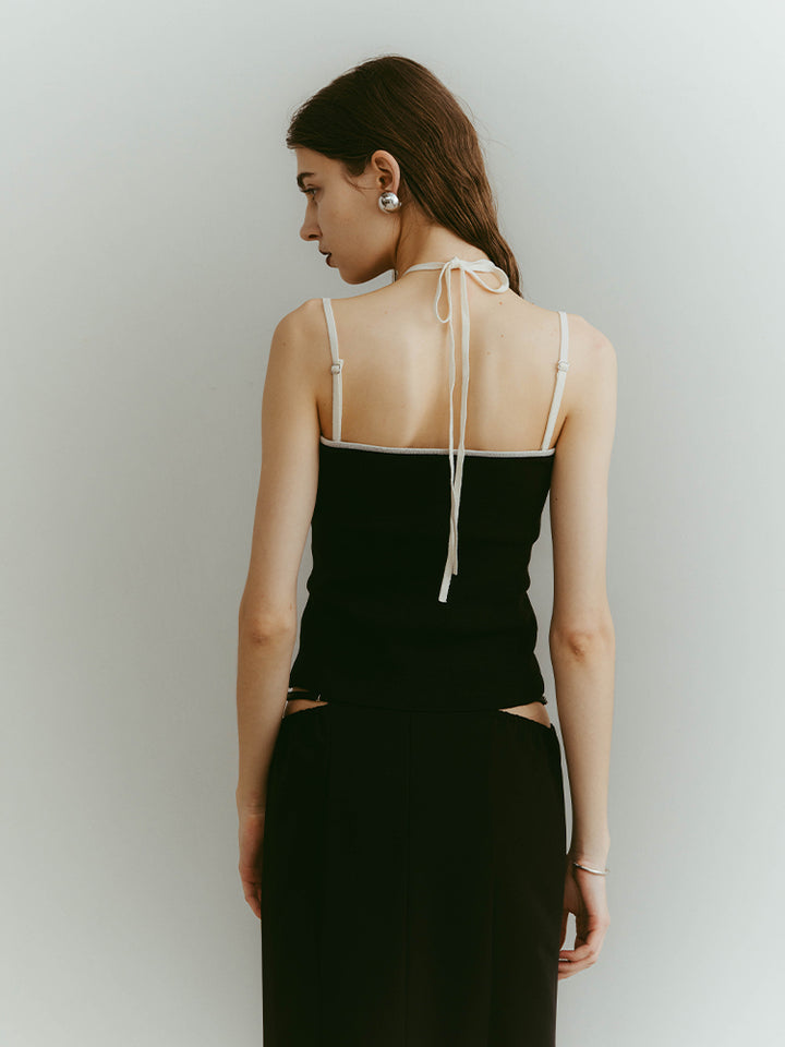 モデル身長：176cm / カラー：Black×Ivory