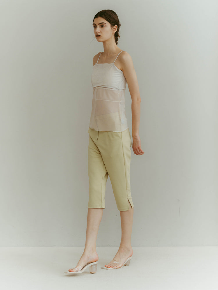 Quiet Sheer Cami｜シアー×ベロアキャミソール – MARTE