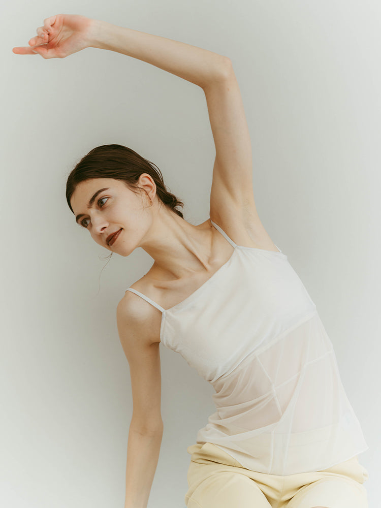 Quiet Sheer Cami｜シアー×ベロアキャミソール – MARTE