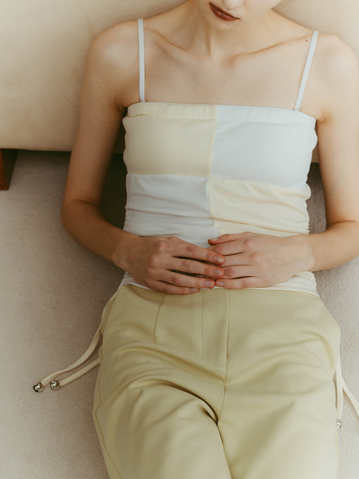 モデル身長：176cm / カラー：Ivory×Cream