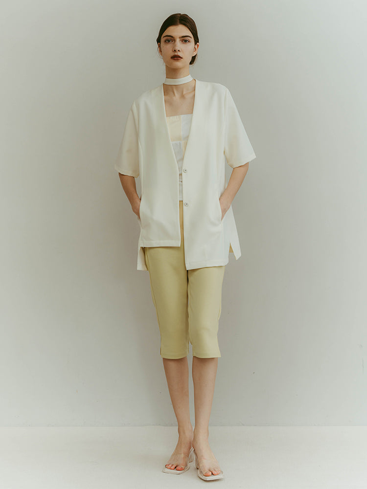 モデル身長：176cm / カラー：Ivory×Cream