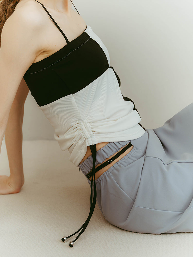 モデル身長：176cm / カラー：Black×Ivory