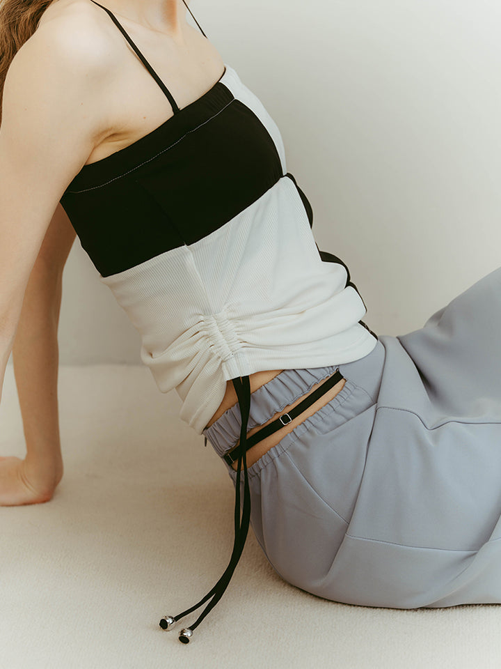 モデル身長：176cm / カラー：Black×Ivory