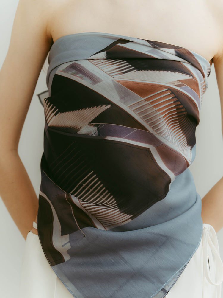 Martin Margiela アーティザナル スカーフ Maison Margiela/メゾン マルジェラ】FOULARD(BROWN)（スカーフ