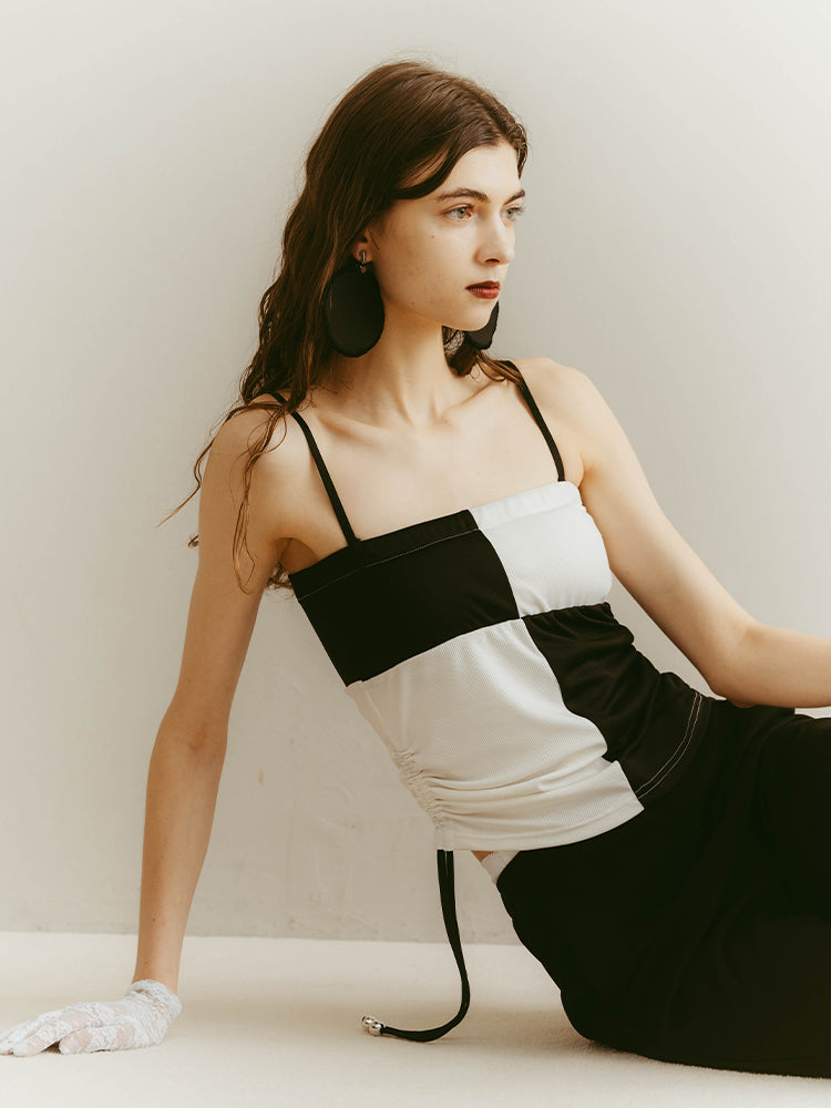 モデル身長：176cm / カラー：Black×Ivory