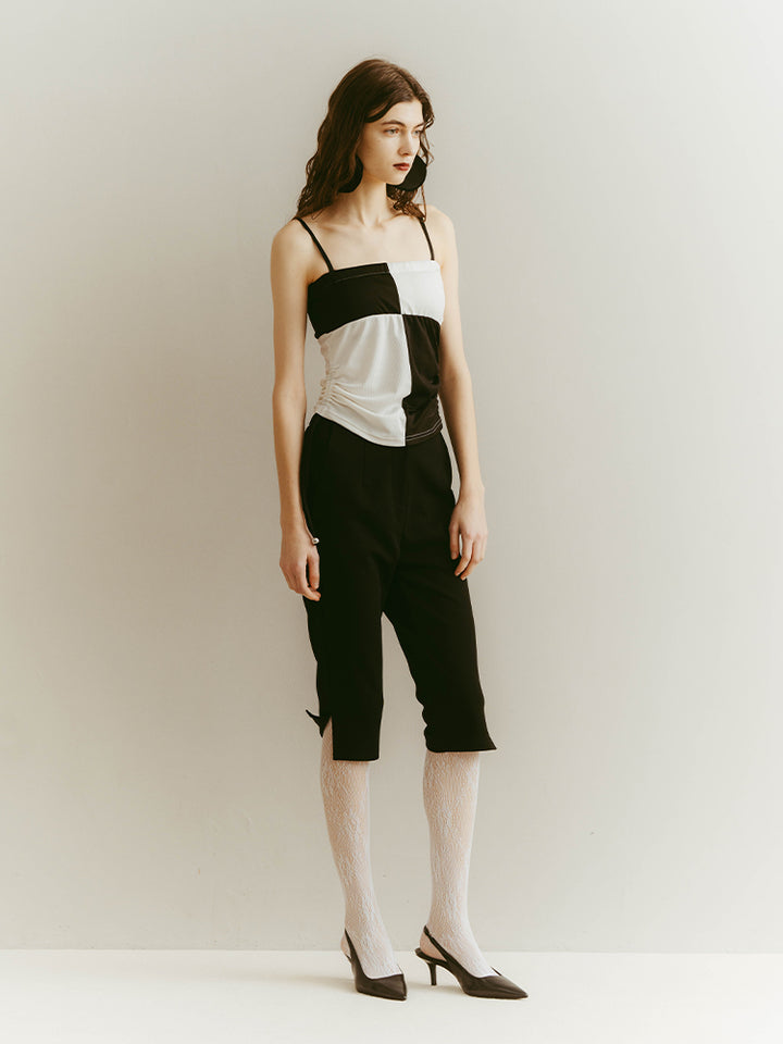 モデル身長：176cm / カラー：Black×Ivory