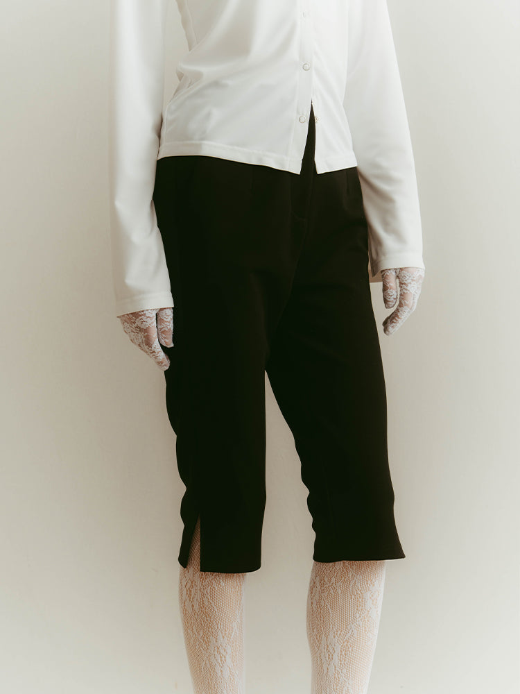 marte Quiet Capri Pants カプリパンツ バイカーパンツ 黒 Quiet Capri Pants｜ストレッチカプリパンツ – MARTE