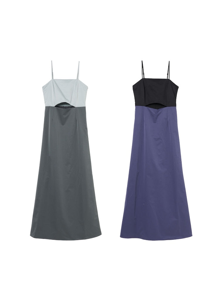 【WEB限定】Bi-color Camisole Dress