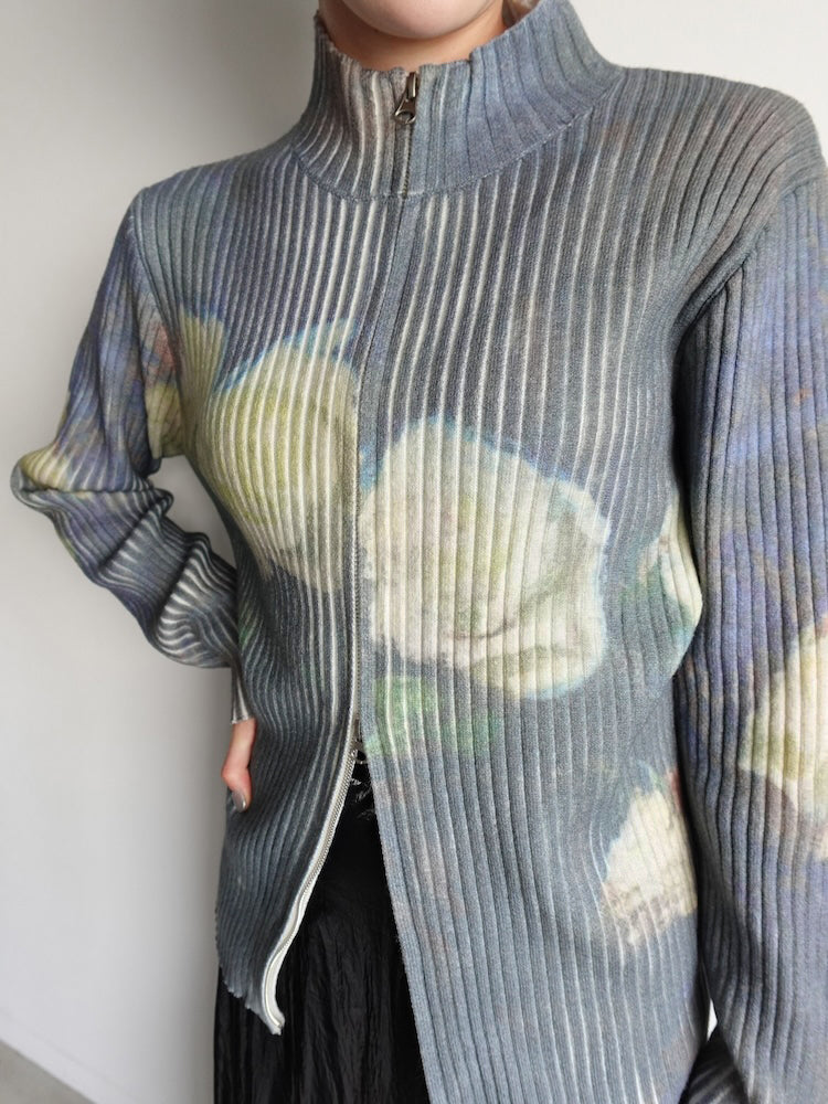 Art Print Rib Zip Knit – MARTE