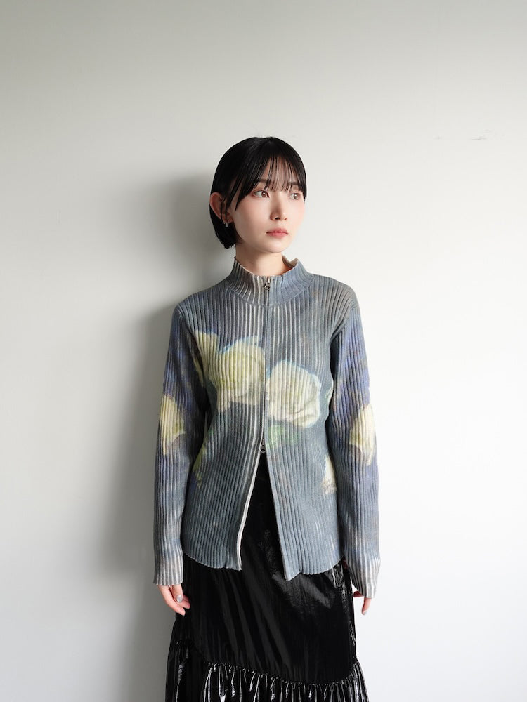 極美品✨レオナール アニマルプリント ペンギン ハイネック 長袖 42 Art Print Rib Zip Knit – MARTE