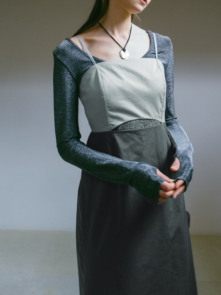 Bi-color Camisole Dress｜バイカラーキャミソールドレス – MARTE