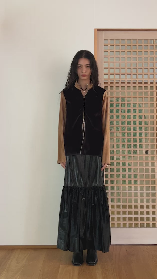 Fur Docking Zip Top｜ファー×コーデュロイトップス– MARTE