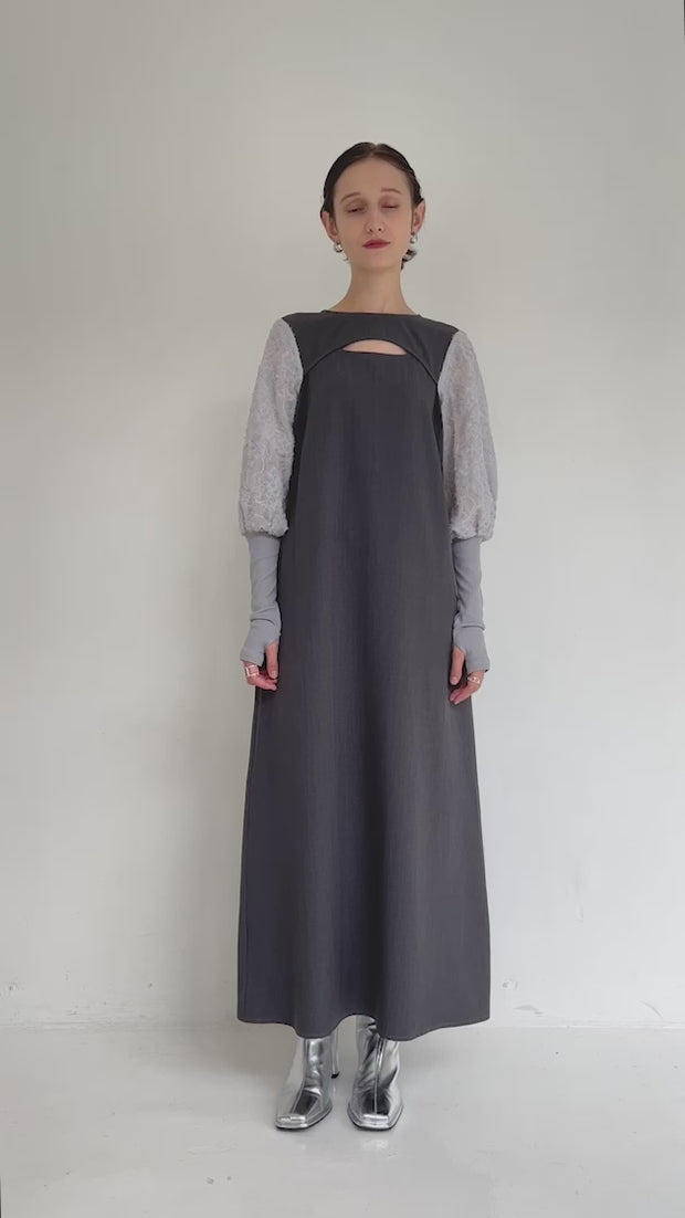 最終値下げMARTE Fringe Sleeve Dress gray - beaconparenting.ie