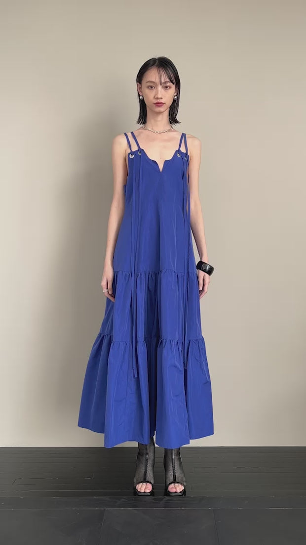 ワンピース Eyelet Tiered Dress marte Eyelet Tiered Dress｜アイレットティアードドレス – MARTE