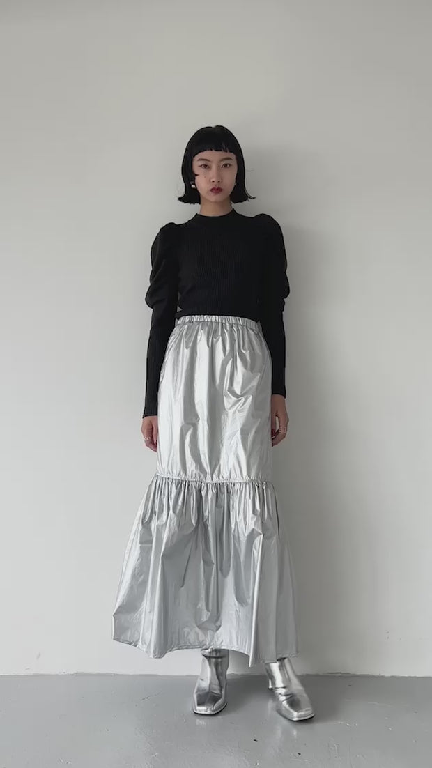 Metallic Tiered Skirt｜メタリックティアードスカート – MARTE