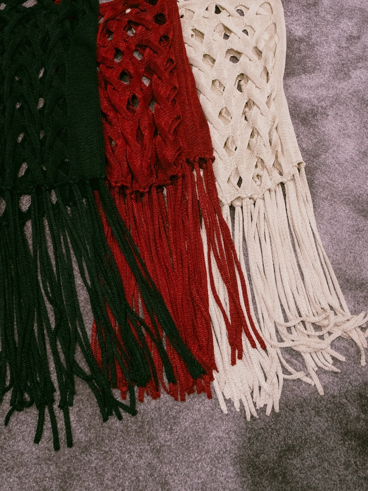 【1月21日(水) 12:00予約販売開始】Interlaced Fringe Dress