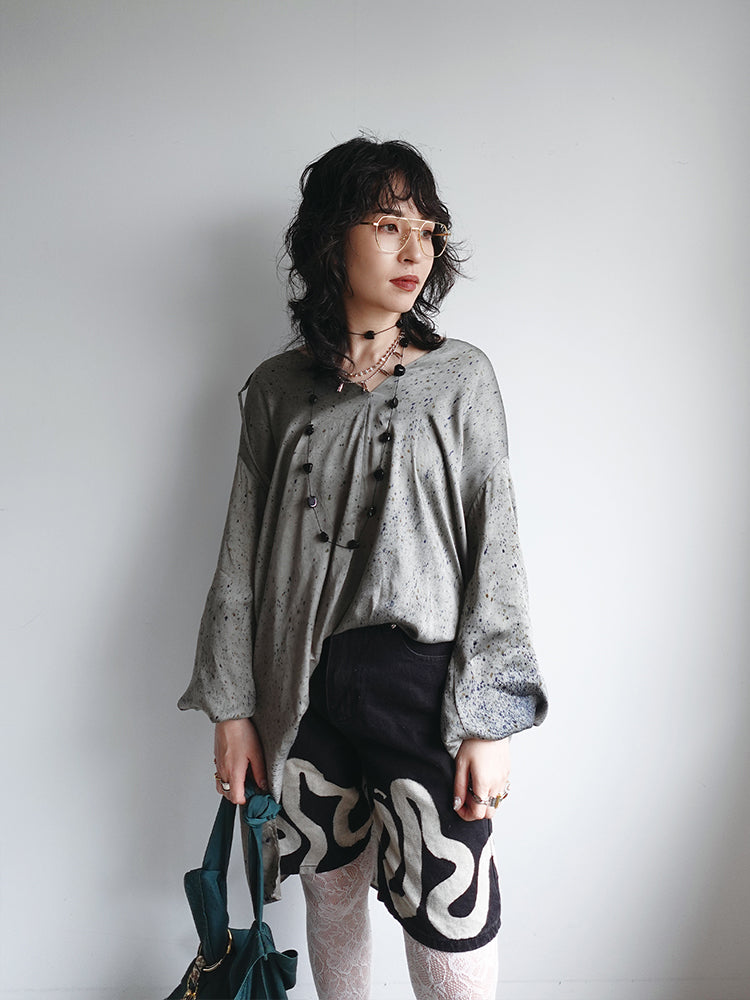 トップス Ruh Dhan Lace Paneled Long Top MARTE Ruh Dhan 26ss Collection Ways to Wear. – MARTE