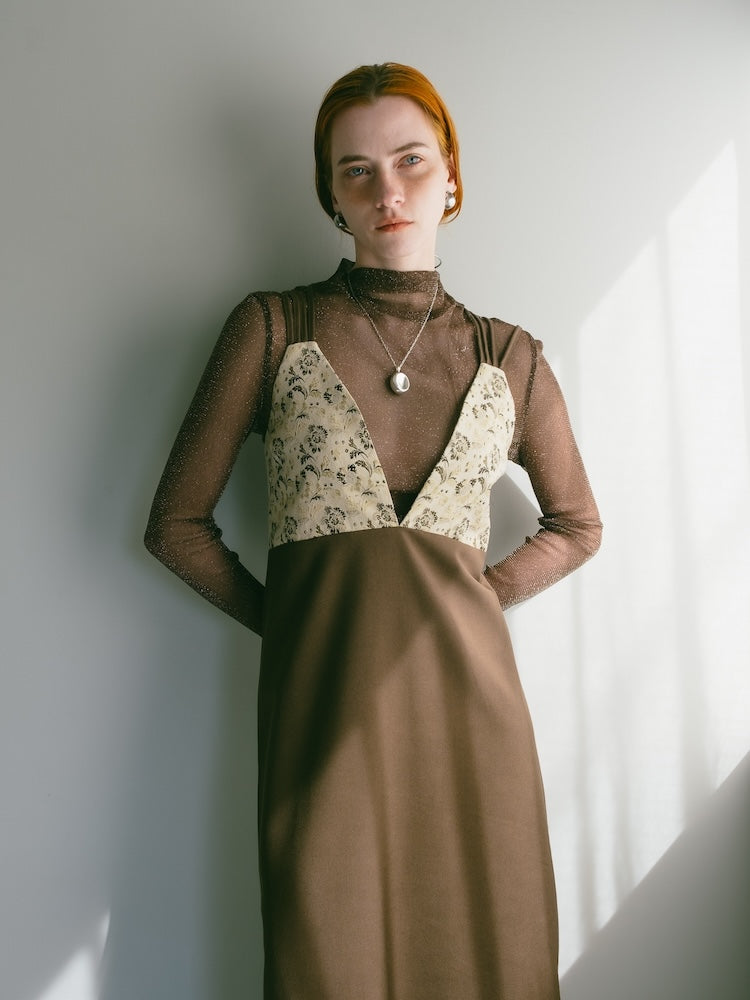 Back Cross Jacquard Cami Dress｜バッククロスキャミソール 
