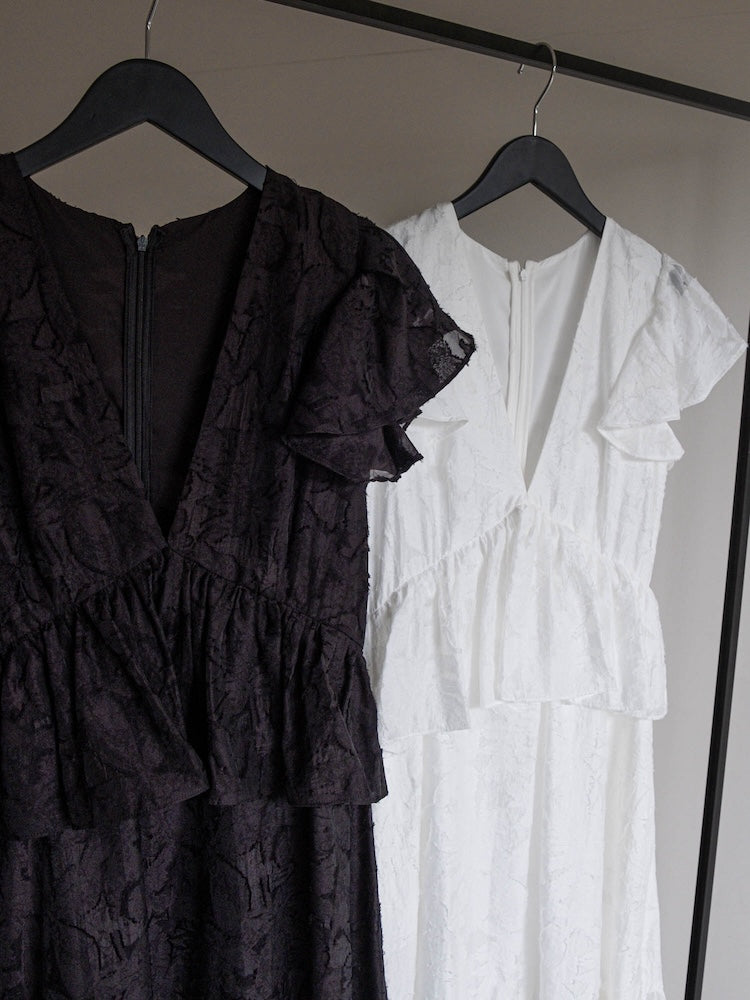 【3月下旬頃 お届け】2way Sheer Jacquard Dress