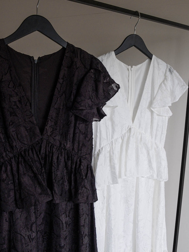 【3月下旬頃 お届け】2way Sheer Jacquard Dress