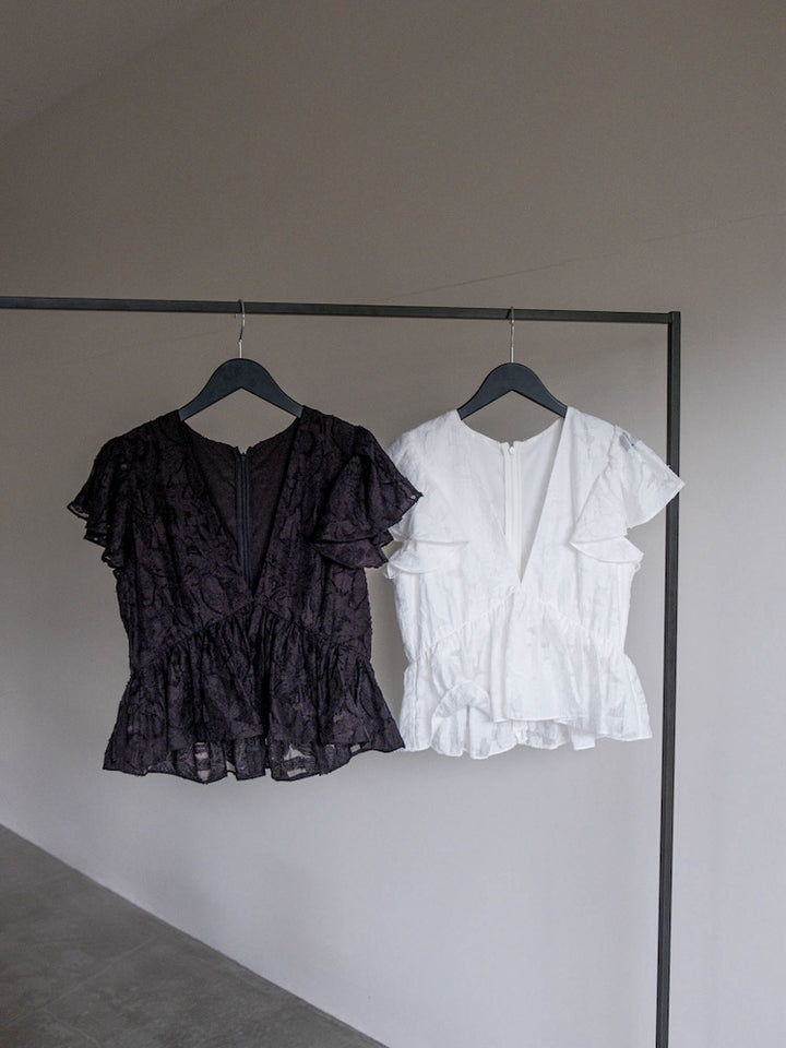 【3月下旬頃 お届け】2way Sheer Jacquard Dress