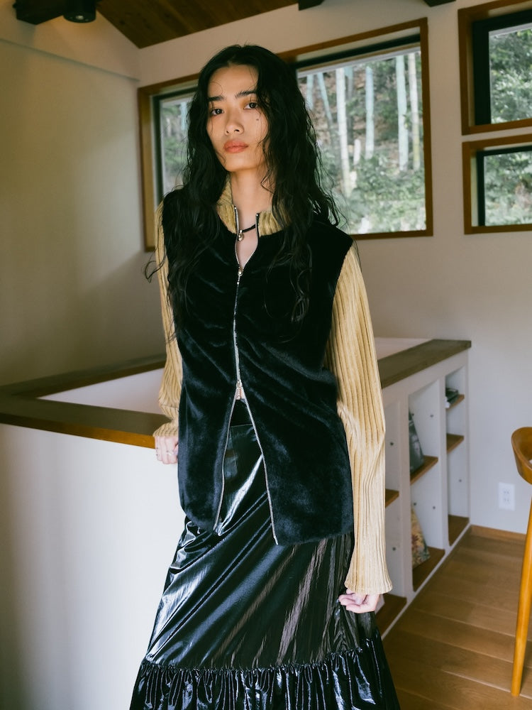 Fur Docking Zip Top / Mix モデル身長：170cm