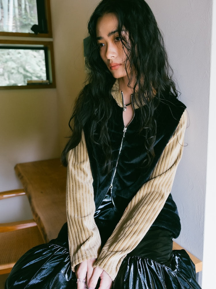 Fur Docking Zip Top｜ファー×コーデュロイトップス – MARTE