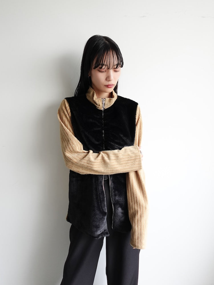 Fur Docking Zip Top｜ファー×コーデュロイトップス – MARTE