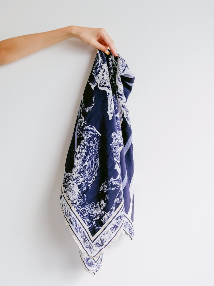 Vintage Scarf / Japonism Art