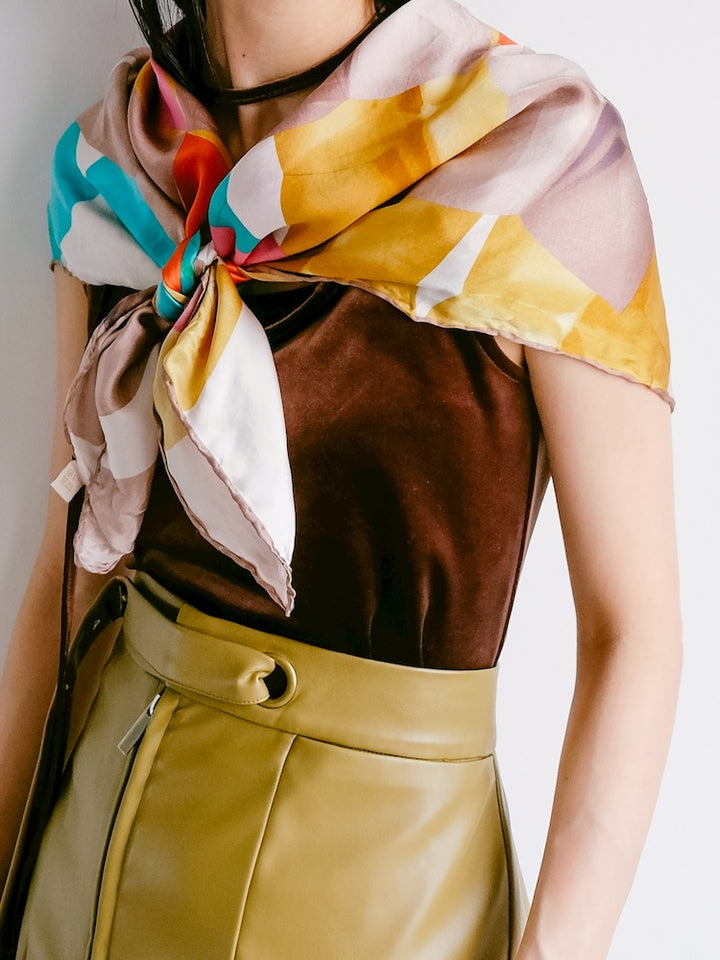 Vintage Scarf / Mulch Square