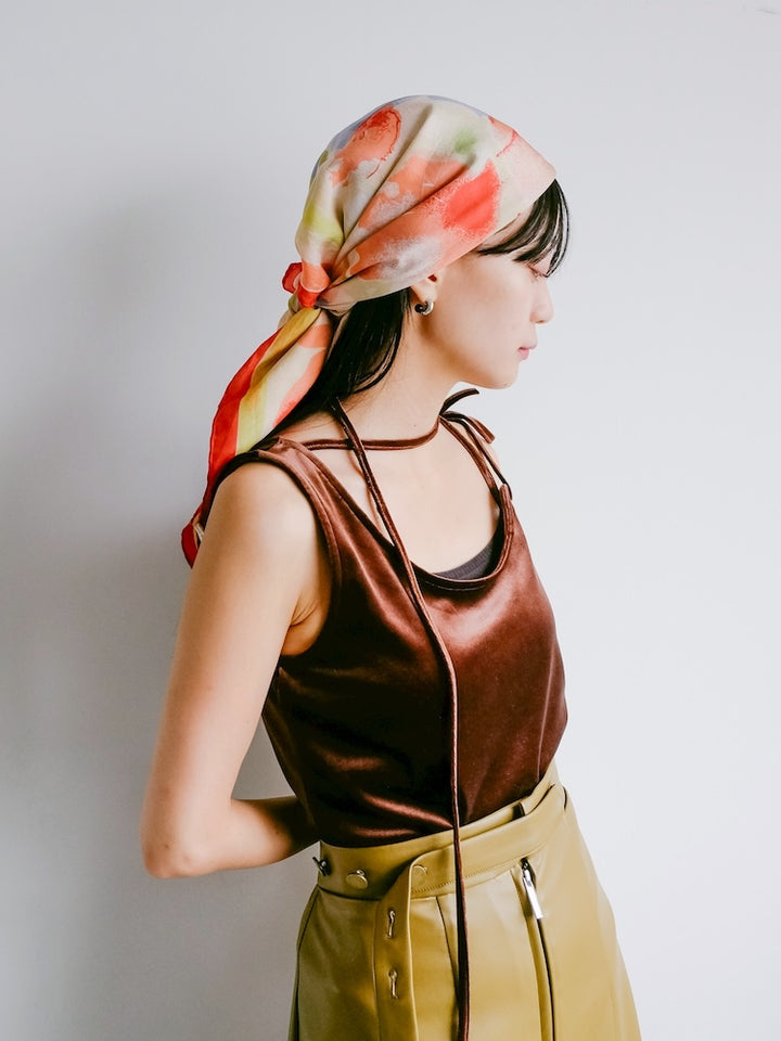 Vintage Scarf / Water Flower
