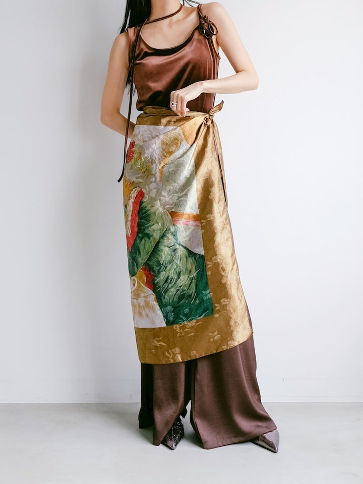 Vintage Scarf / Women & Dog
