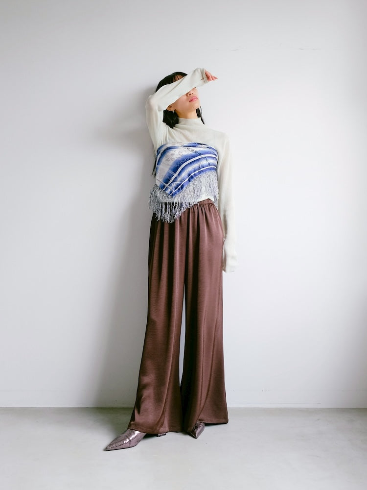Vintage Scarf / Fringe Stripe