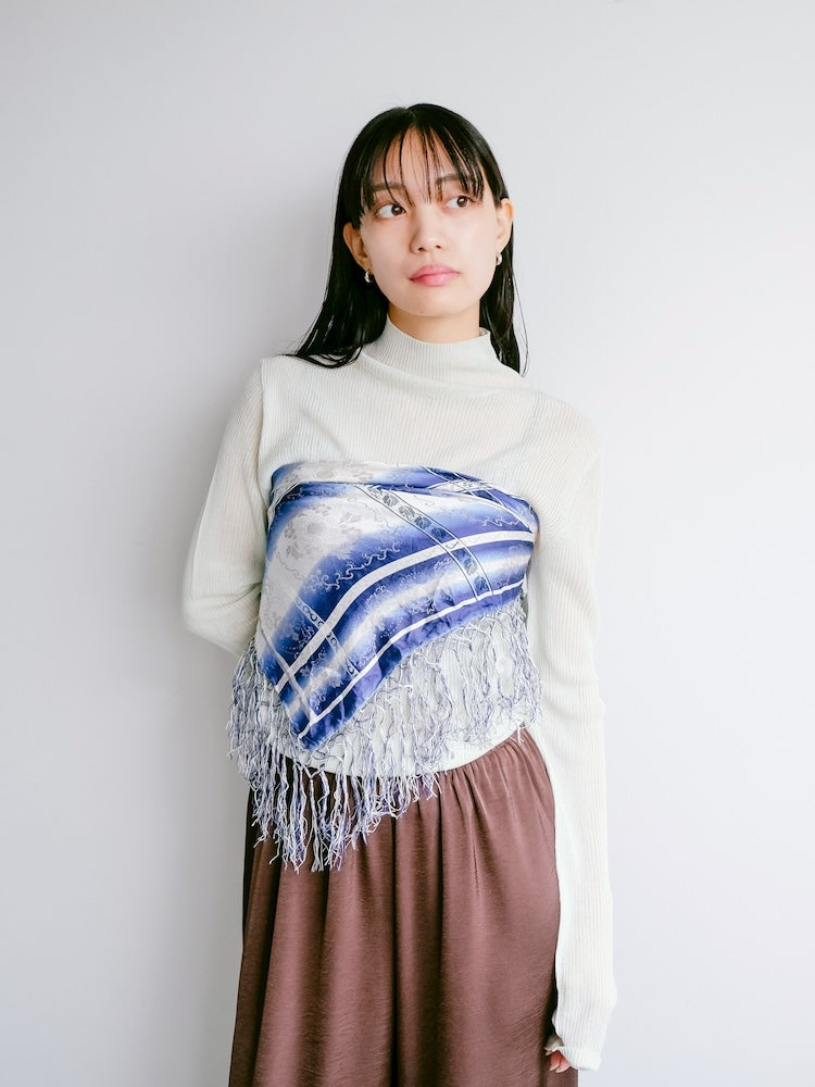Vintage Scarf / Fringe Stripe
