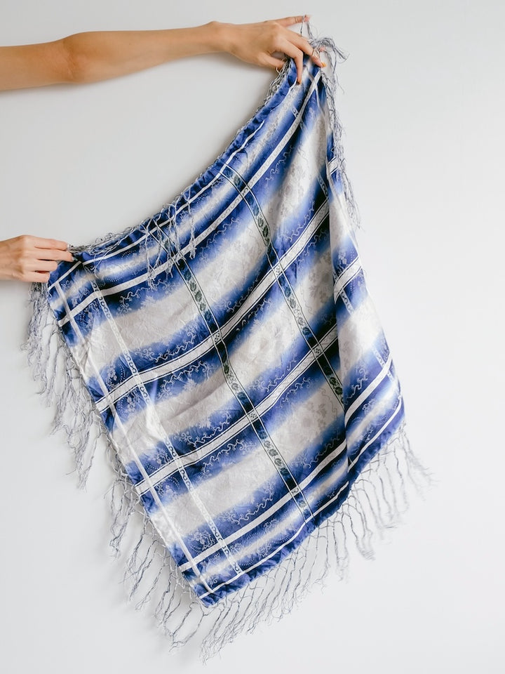 Vintage Scarf / Fringe Stripe